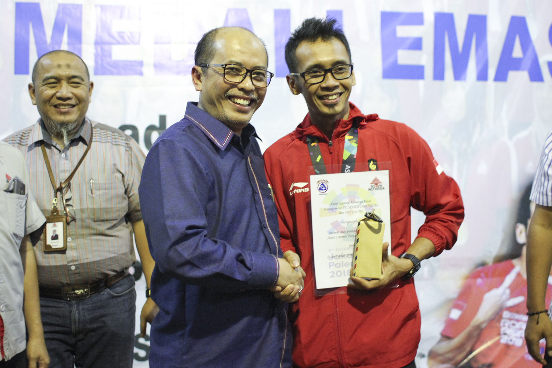 Semen Indonesia Apresiasi Atlet Panjat Dinding Peraih Medali Emas Asian Games 2018