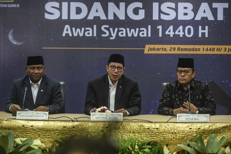 Menteri Agama Umumkan Hari Raya Idul Fitri, Rabu 5 Juni 2019