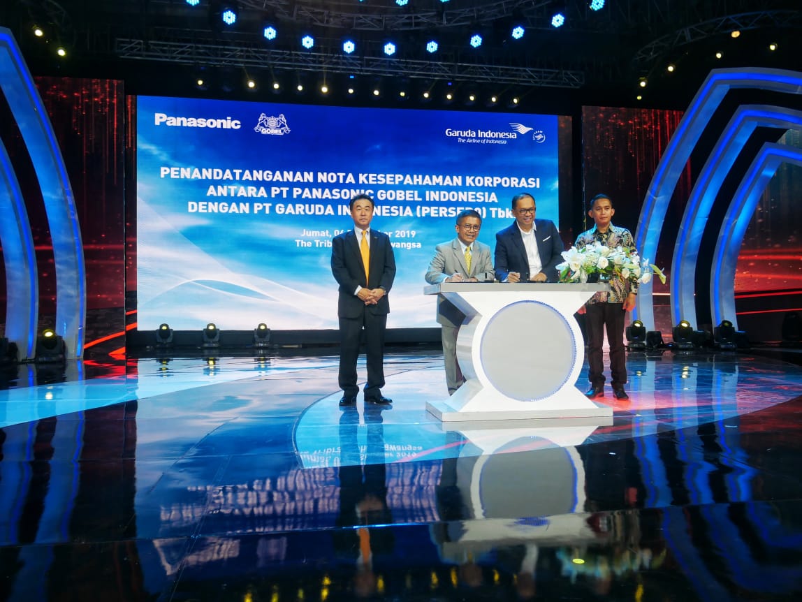 PT Panasonic Gobel Indonesia dan PT Garuda Indonesia (GIAA) Jalin Kerja Sama Strategis