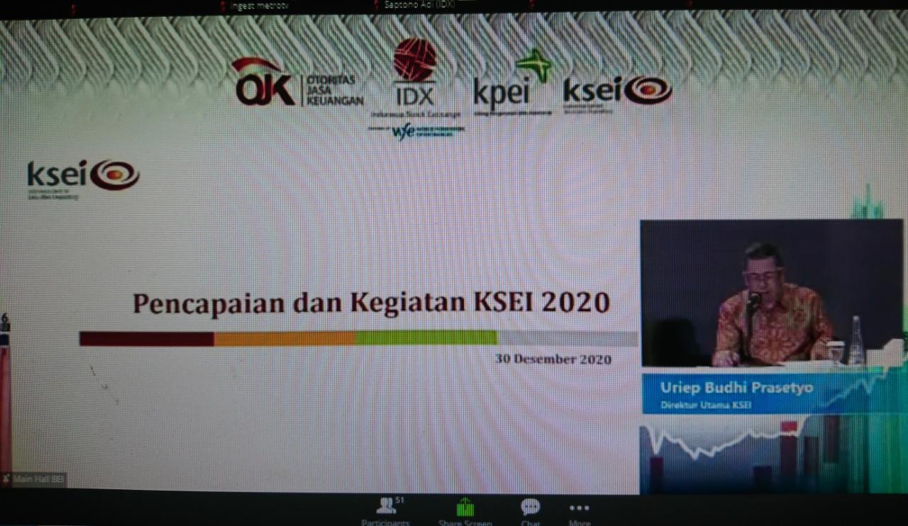 Hingga Akhir Tahun, KSEI Catat Kenaikan 50 Persen Investor Pasar Modal