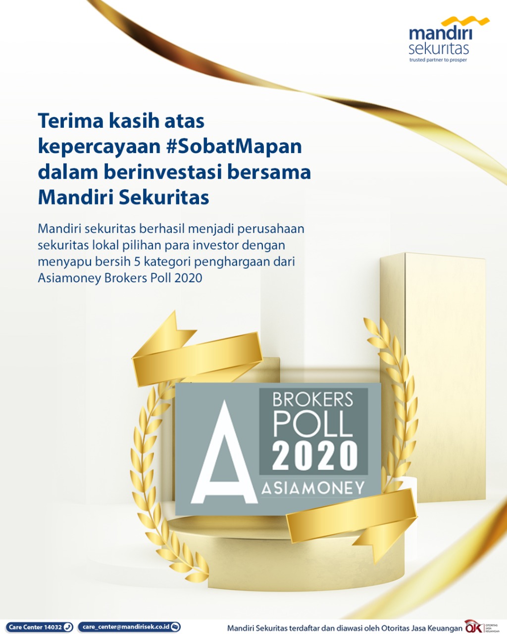 Mandiri Sekuritas Raih Penghargaan “Best Local Brokerage” 11 Kali Berturut-turut dari Asiamoney