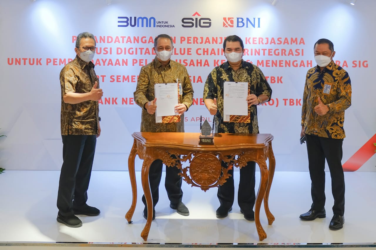 Gandeng BNI, Fasilitasi Solusi Digital Value Chain Mitra Semen Indonesia (SMGR)