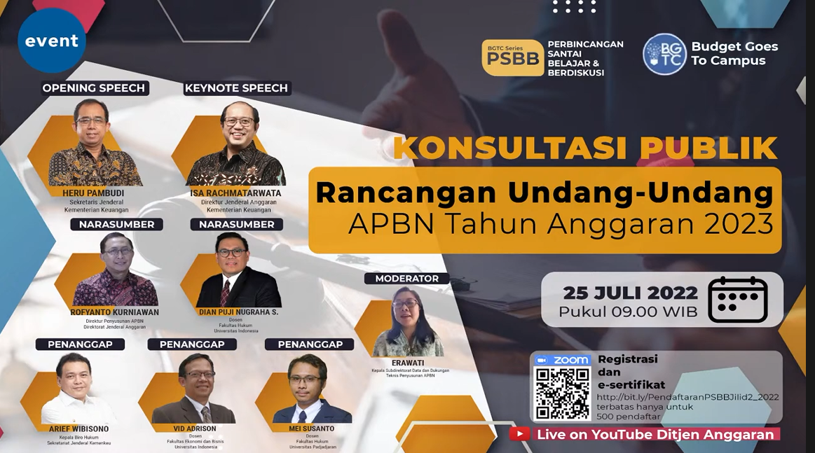 Kemenkeu Jaring Masukan Dari Akademisi Untuk Penyusunan RUU APBN 2023