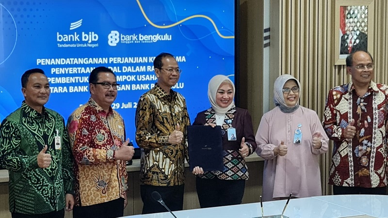 Sah, Bank BJB (BJBR) Tandatangani PKS Penyertaan Modal KUB ke Bank Bengkulu