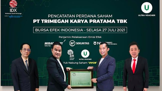 Trimegah Sumber Mas Jual 15 Juta Saham Ultra Voucher (UVCR) Rp100 per Lembar