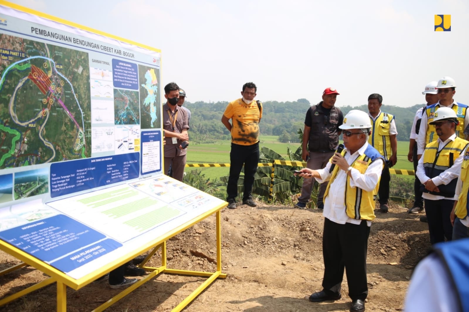 3 Emiten BUMN Karya Terlibat, Menteri PUPR Pantau Pembangunan Bendungan Cibeet