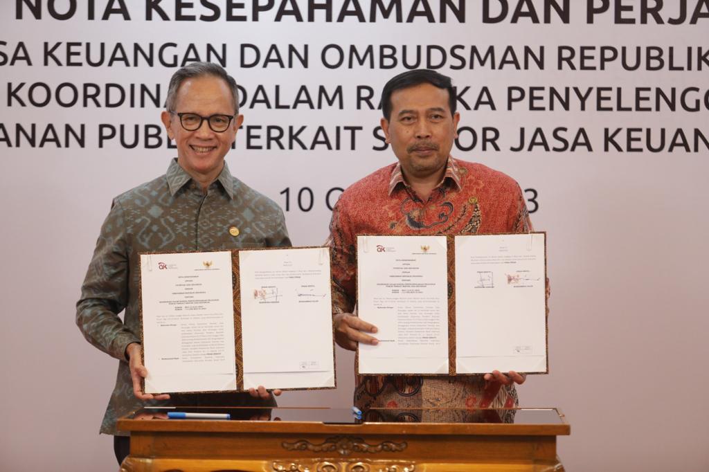 OJK dan Ombudsman Perkuat Kerjasama Pelayanan Publik, Ini Ruang Lingkup Kerjanya