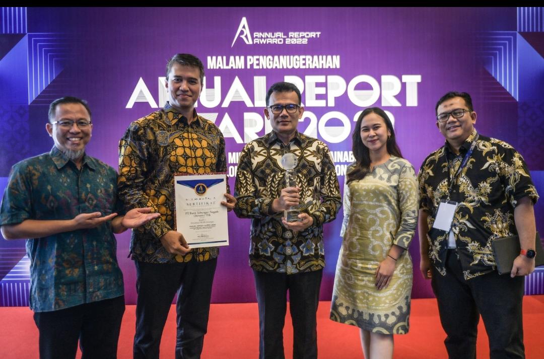 Sajikan Laporan Keuangan Terbaik, Bank BTN Raih Juara I Annual Report Award (ARA)