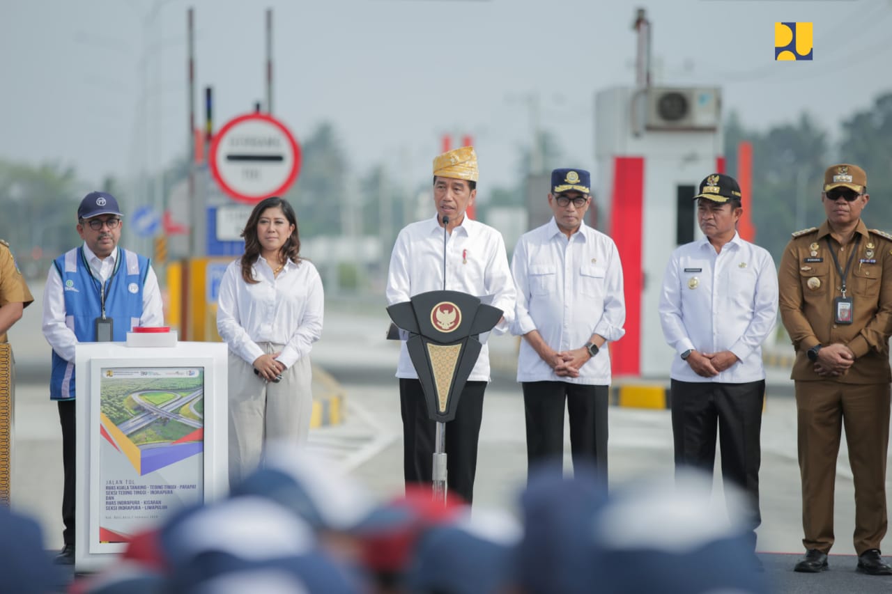 Presiden Jokowi Resmikan Jalan Tol Tebing Tinggi-Indrapura dan Tol Indrapura-Lima Puluh