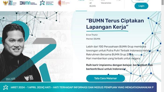 Buruan! Rekrutmen Bersama BUMN 2024 Ditutup Senin 1 April 