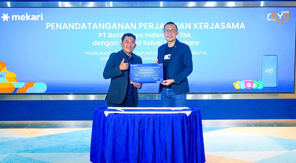 Bank Raya dan Mekari Talenta Teken Akses Layanan Aplikasi Digital