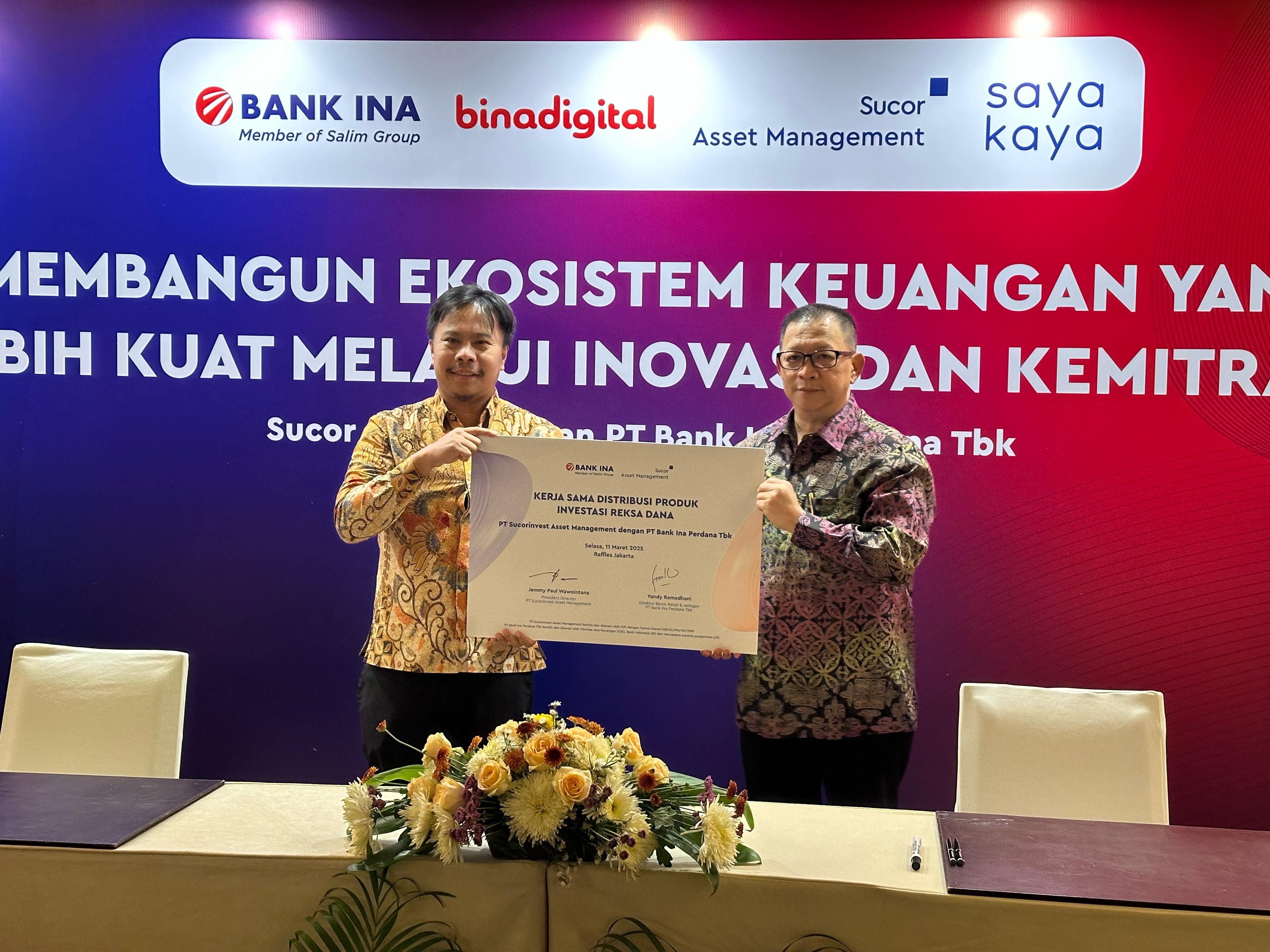 Sucor AM Perluas Jangkauan Investasi Reksa Dana Bersama Bank INA