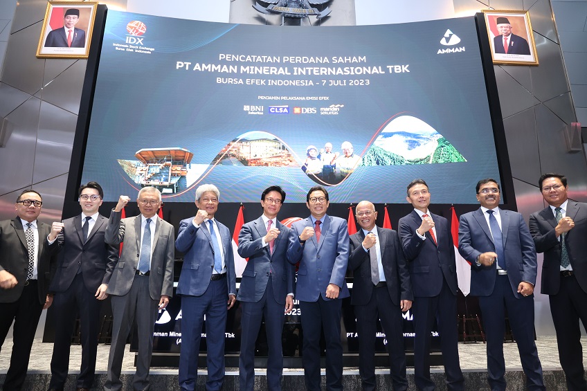 Manajemen AMMN ketika mencatatkan sahamnya di BEI AMMN Milik Agoes Projo dan Koleganya Rugi USD138 Juta di Q1-2025