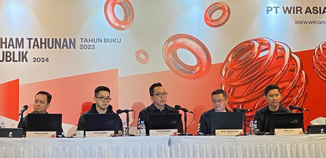 Pengurus Wir Asia di sela-sela pelaksanaan rapat umum pemegang saham tahunan tahun buku 2023. FOTO - ISTIMEWA Menuju Gocap, Pengendali Ini Lego 72 Juta Saham WIRG
