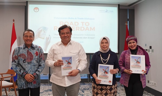 Indonesia Eximbank/Lembaga Pembiayaan Ekspor Indonesia (LPEI) terus memperkuat peran strategis dalam mendukung ekspor nasional dengan meluncurkan buku Road to Rotterdam, bekerjasama dengan KBRI Den Haag Dukung Diversifikasi Ekspor, LPEI Luncurkan Buku 'Road to Rotterdam'
