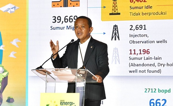Menteri Energi dan Sumber Daya Mineral (ESDM), Bahlil Lahadalia, ketika menghindari Forum Energi Mineral di Jakarta, Senin (26/5). Bahlil Duga Penurunan Lifting Selama ini Kesengajaan agar Terus Impor