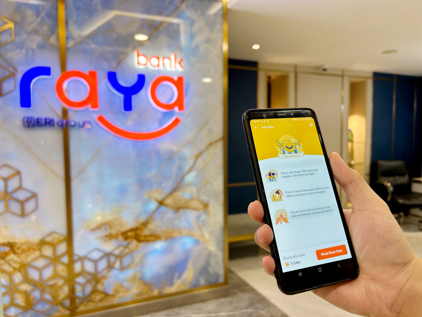 Selayang pandang tampilan muka Bank Raya App. Bank Raya (AGRO) Punya Fitur Baru Tagih Uang