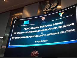 PT Gihon Telekomunikasi Indonesia Tbk. (GHON) pada saat IPO GHON Jadwalkan Pembagian Dividen, Yield Nyaris 10 Persen