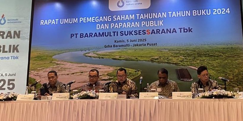 Pengurus Baramulti kala membeber kinerja tahun buku 2024 dalam RUPS Tahunan pada 5 Juni 2025. FOTO - ISTIMEWA BSSR Salurkan Sisa Dividen Rp123,83 per Lembar, Ikuti Jadwalnya