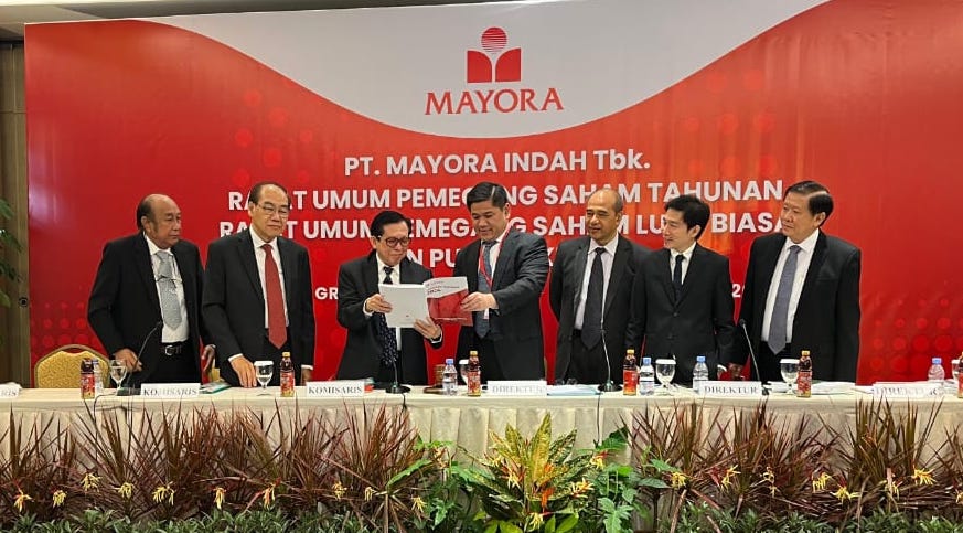 Manajemen MYOR ketika menggelar RUPST. Mayora (MYOR) Ungkap Aksi Baru Nilai Jumbo