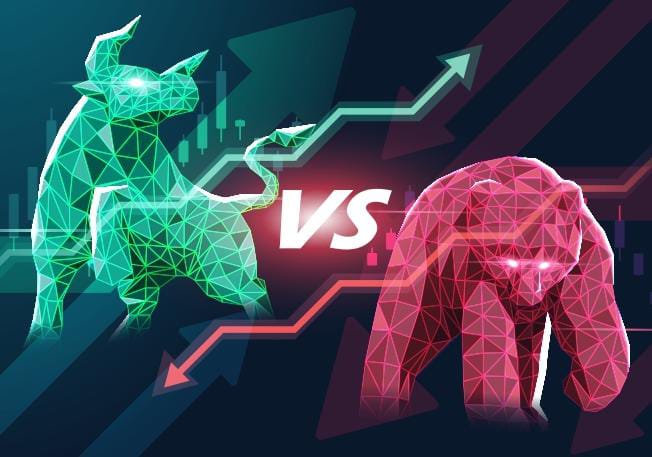 Ilustrasi Bullish dan Bearish dalam tren kenaikan/penurunan harga saham. Hati-hati! 4 Saham Ini Dalam Pengawasan BEI