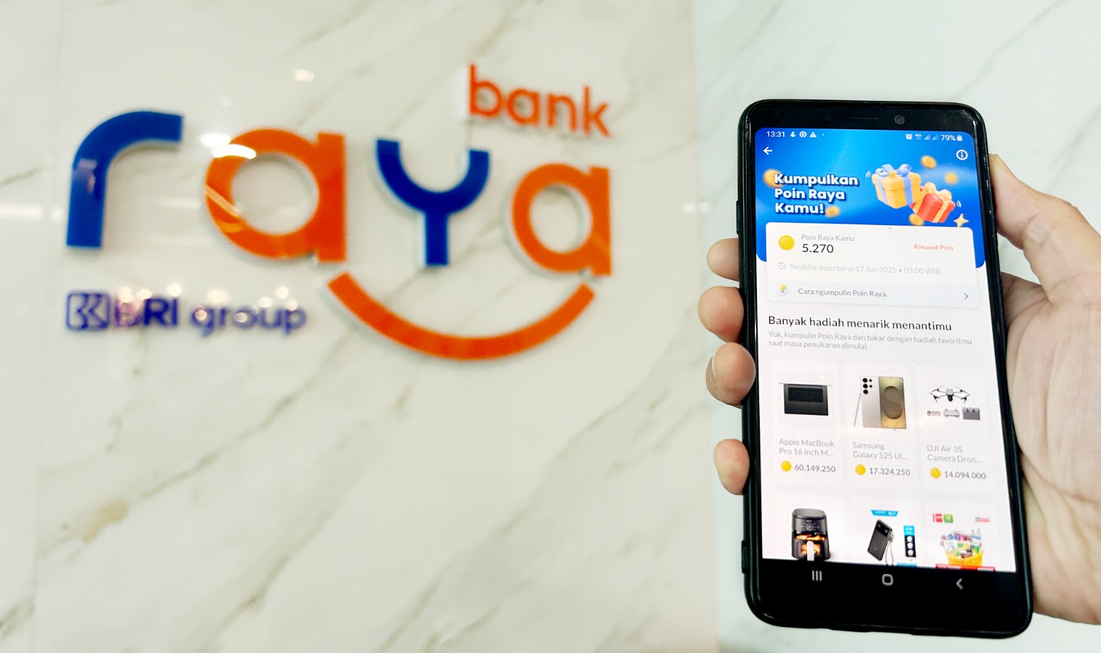 Tampilan antarmuka layar fitur Raya Poin di Raya App milik PT Bank Raya Indonesia Tbk. (AGRO) Bank Raya (AGRO) Apresiasi Nasabah Aktif Lewat Program Ini!