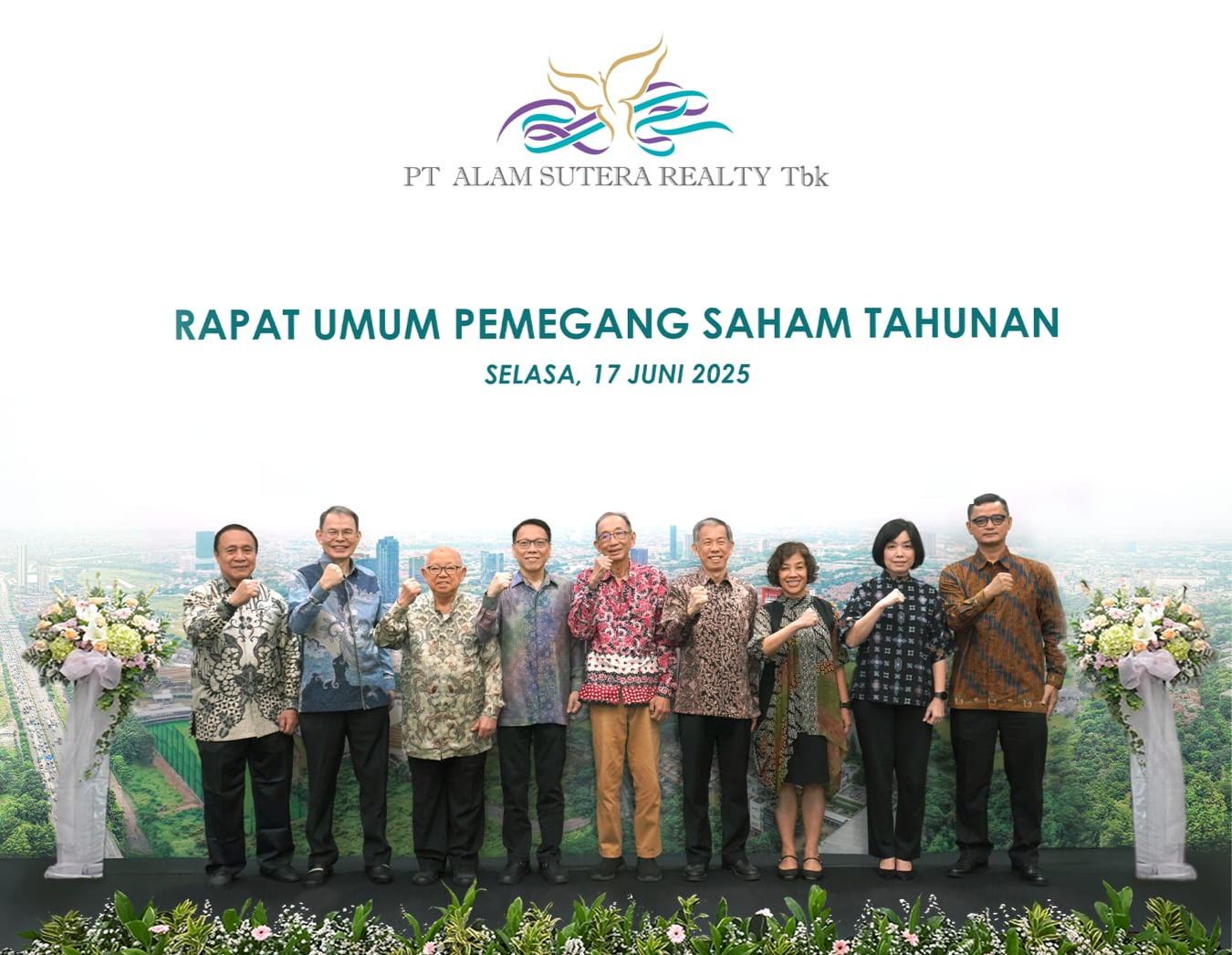 Manajemen PT Alam Sutera Realty Tbk. (ASRI) saat RUPST 2025. FOTO - alamsuterarealty.co.id Alam Sutera (ASRI) Absen Bagi Dividen