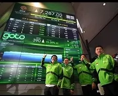 GOTO ketika mencatatkan sahamnya di BEI. GOTO Diambang Kebangkitan?