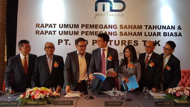 Manajemen FILM ketika menggelar RUPS. MD Pictures (FILM) Patenkan Right Issue, Ini Investor Penyerapnya