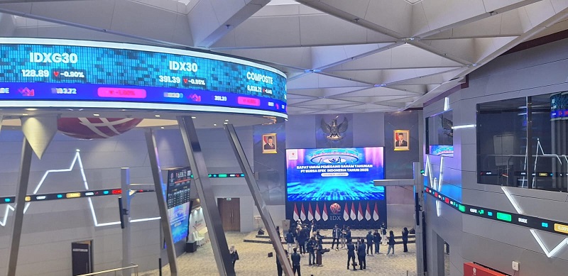 Lantai perdagangan saham di BEI. IHSG Tancap Gas! Menguat 1,27 Persen di Sesi I