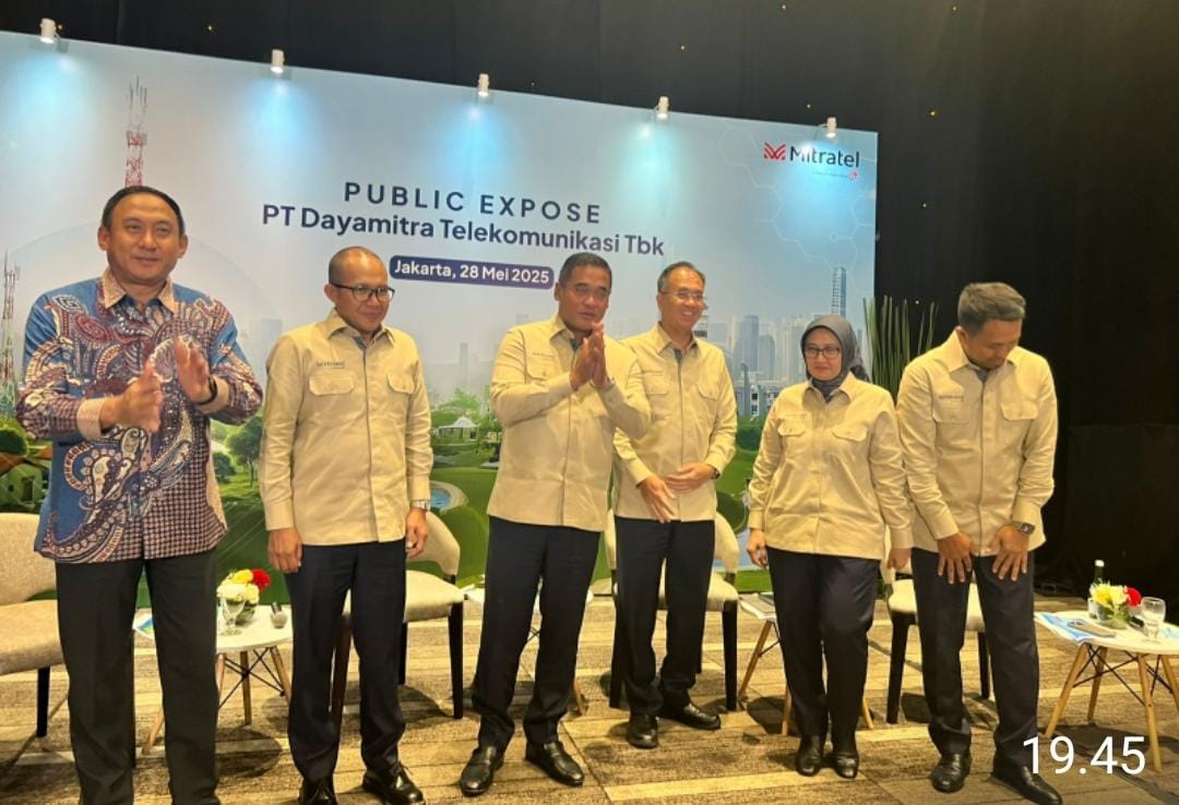 Pengurus Mitratel usai public expose kinerja perseroan. FOTO - ISTIMEWA Izin Investor, Mitratel (MTEL) Buyback Rp1 Triliun