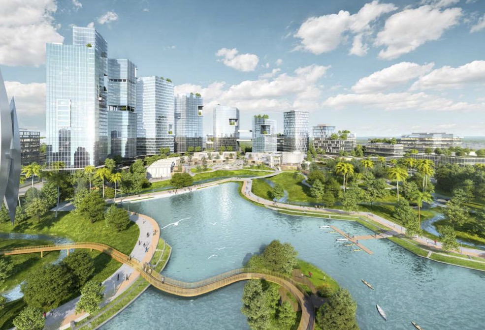 Maket pembangunan kawasan industri Subang Smartpolitan besutan perseroan. FOTO - ISTIMEWA Mundur Teratur, Henan Asset Lepas Jutaan Saham SSIA