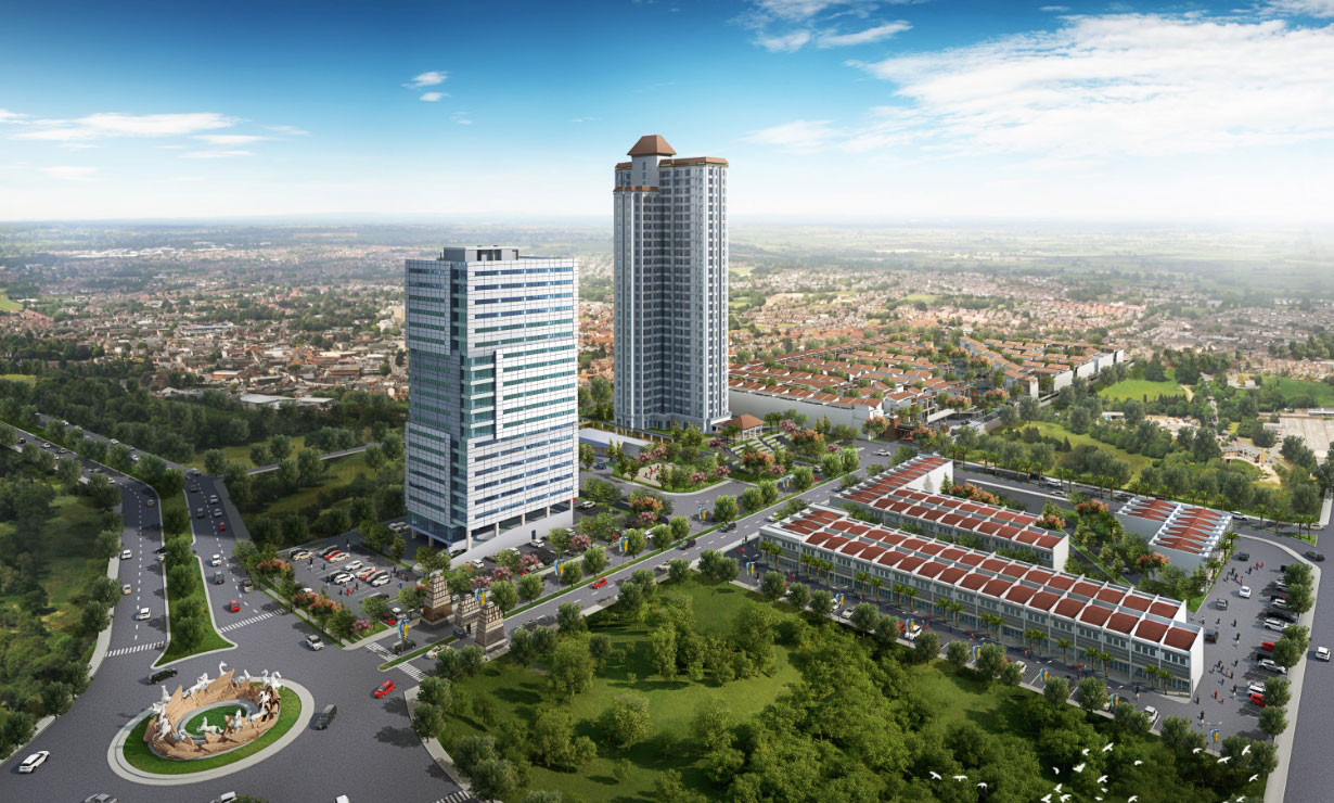 Maket pembangunan kawasan properti The Kahyangan garapan Maha Properti. FOTO - ISTIMEWA Pendapatan Melejit, Emiten Sri Tahir (MPRO) Defisit Rp170,59 MiliarĀ