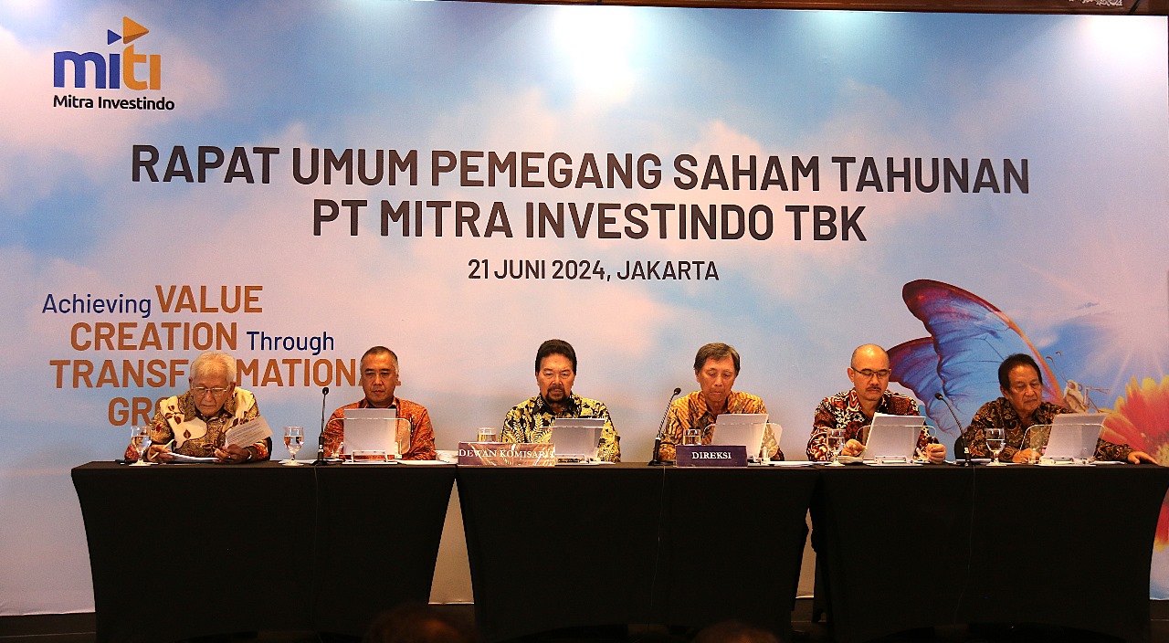 Pengurus Mitra Investindo dalam rapat umum pemegang saham tahunan perseroan. FOTO - ISTIMEWA Makin Terdepan! Mitra (MITI) Ungkap Korporasi Terbaru