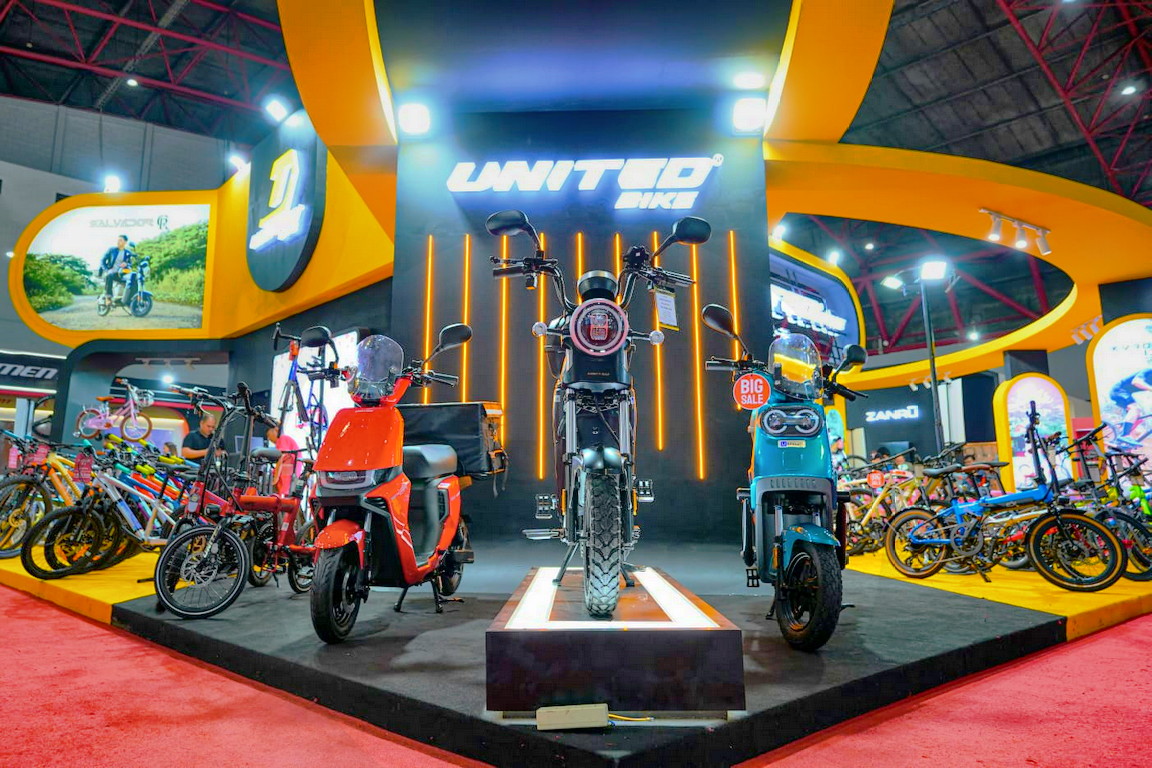 Potret stand/booth United Bike besutan emiten BIKE pada saat agenda expo. FOTO - ISTIMEWA. Sepeda Bersama (BIKE) Catat Laba Naik 40 Persen Semester I-2025