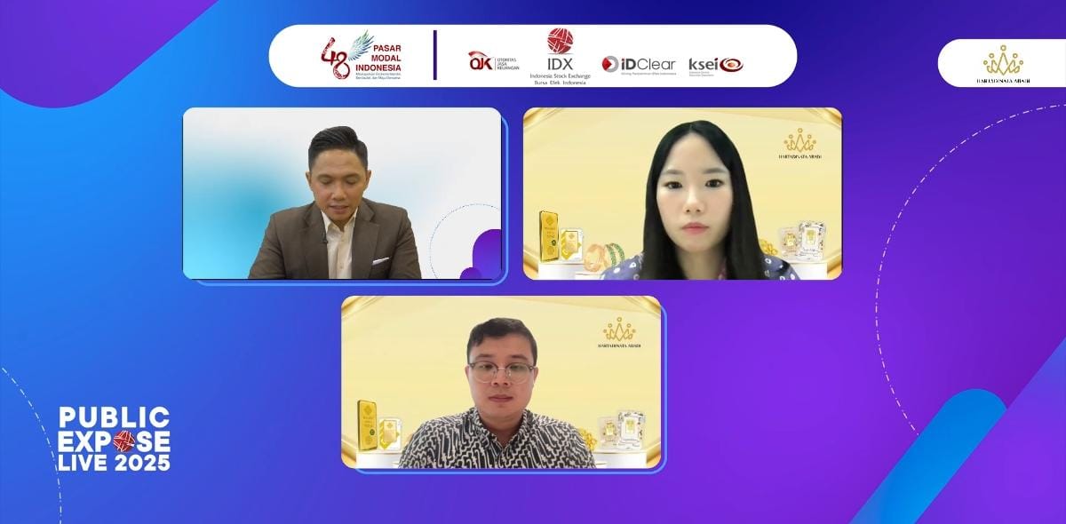 Tangkapan layar agenda PE LIVE emiten HRTA pada Senin (8/9). HRTA Bukukan Pendapatan Rp15T di Semester I, Ini Pendorongnya