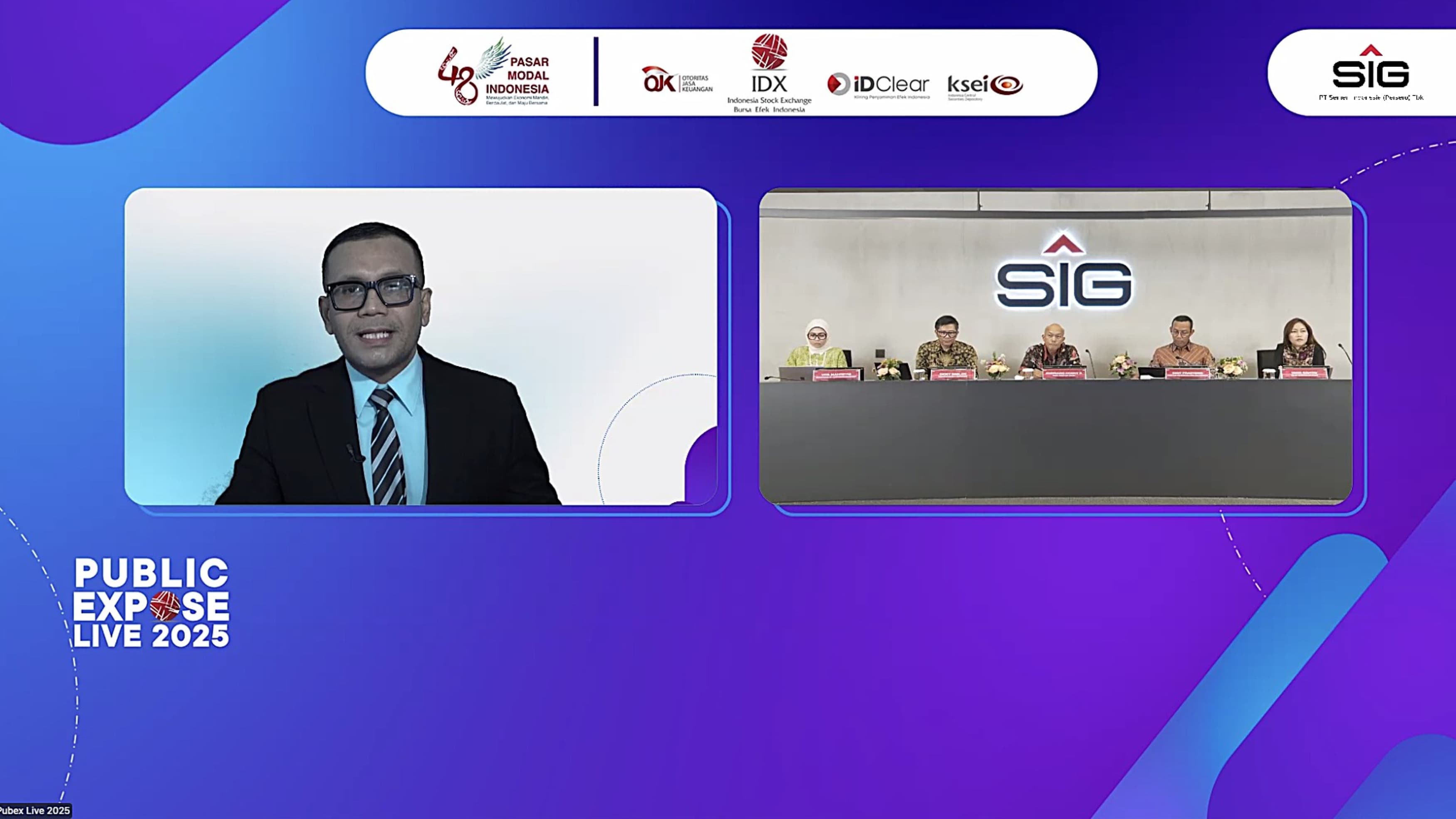 Jajaran direksi dan manajemen SIG pada acara Public Expose Live 2025, Jumat (12/9/2025). SIG (SMGR) Siapkan Strategi Hadapi Persaingan Ketat Industri Semen