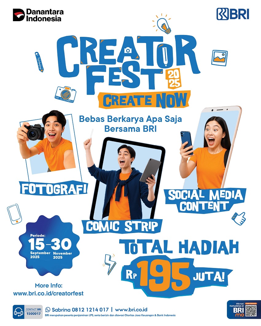 Hadirkan Creator Fest 2025, BRI Siapkan Wadah Kreativitas Masyarakat