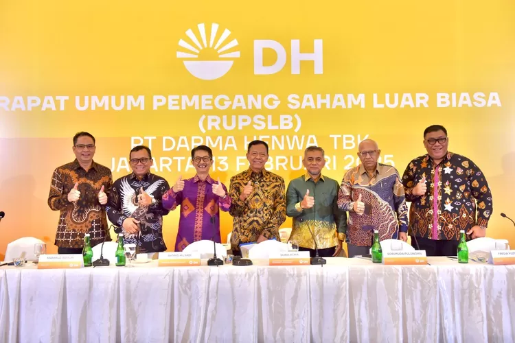 Pengurus Darma Henwa usai pelaksanaan RUPS Luar Biasa perseroan. FOTO - ISTIMEWA Madhani Nusantara Kembali Lego 2,04 Miliar Saham Grup Bakrie (DEWA)