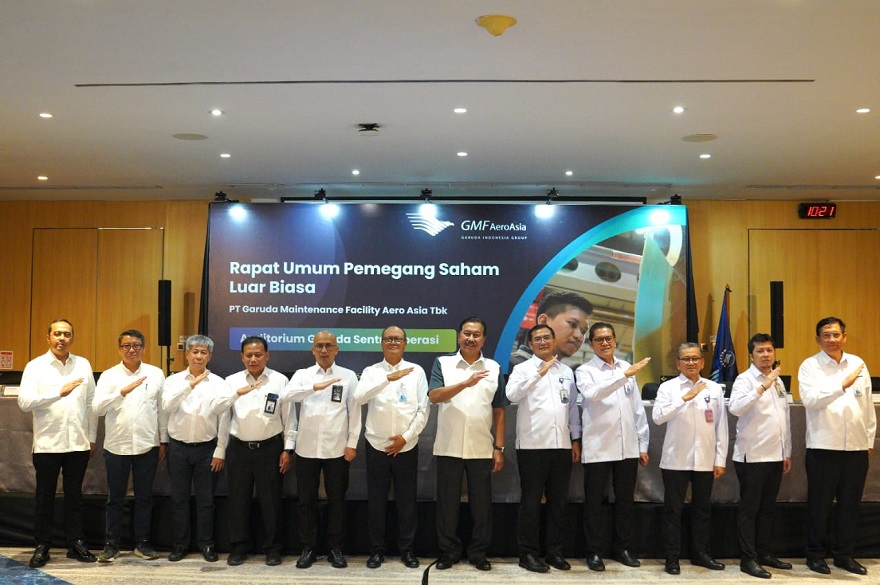 Manajemen GMFI ketika menggelar RUPST. GMFI Klarifikasi ke BEI Terkait Saham Melonjak 116 Persen dari FCA