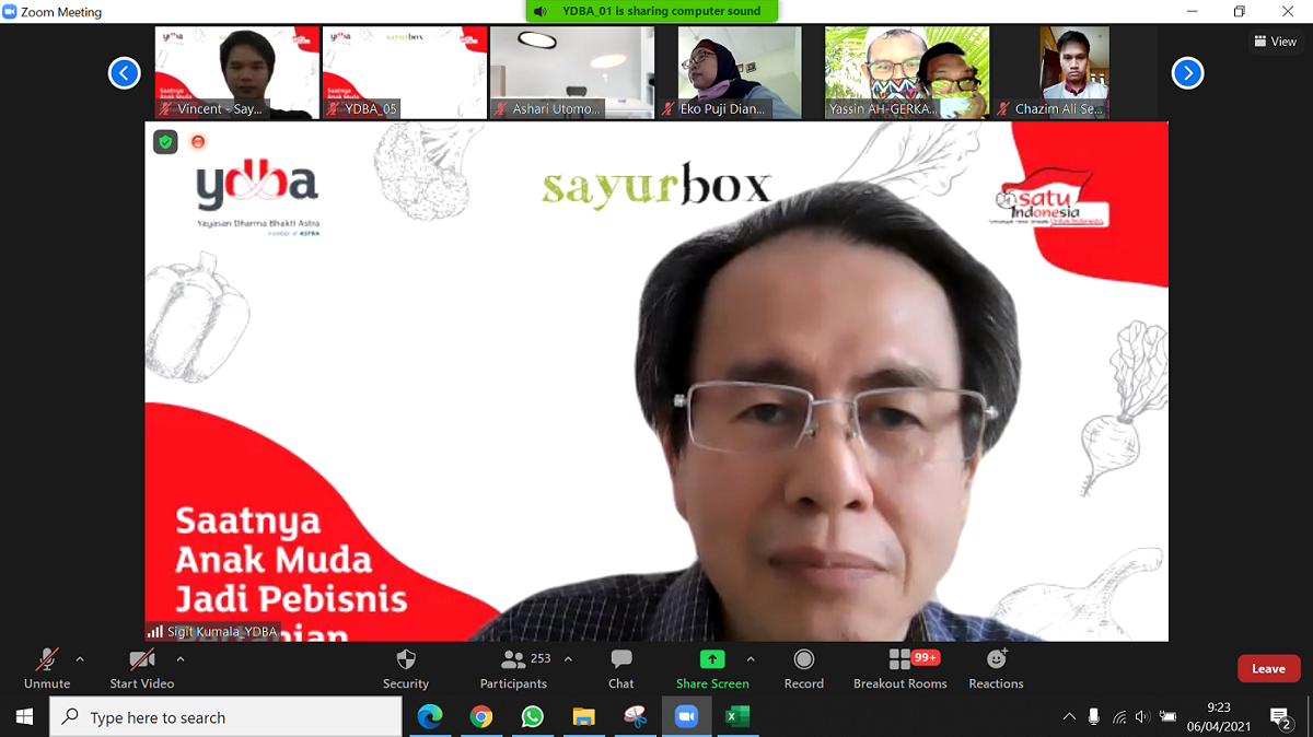 Webinar Pertanian Modern, Dorong Anak Muda Jadi Pebisnis