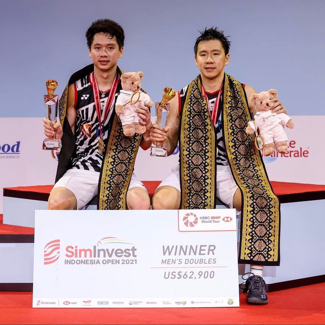 Tuntaskan Dendam atas Ganda Jepang, Marcus/Kevin Juara Indonesia Open 2021