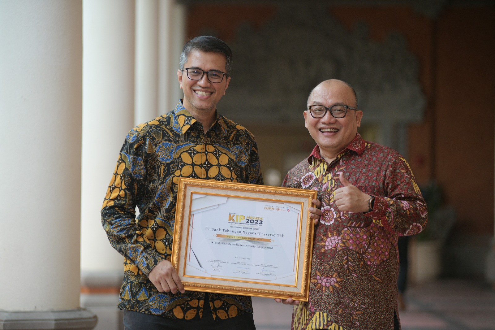 KIP Award 2023, Bank BTN Raih Best Digital 5.0 Keterbukaan Informasi Publik