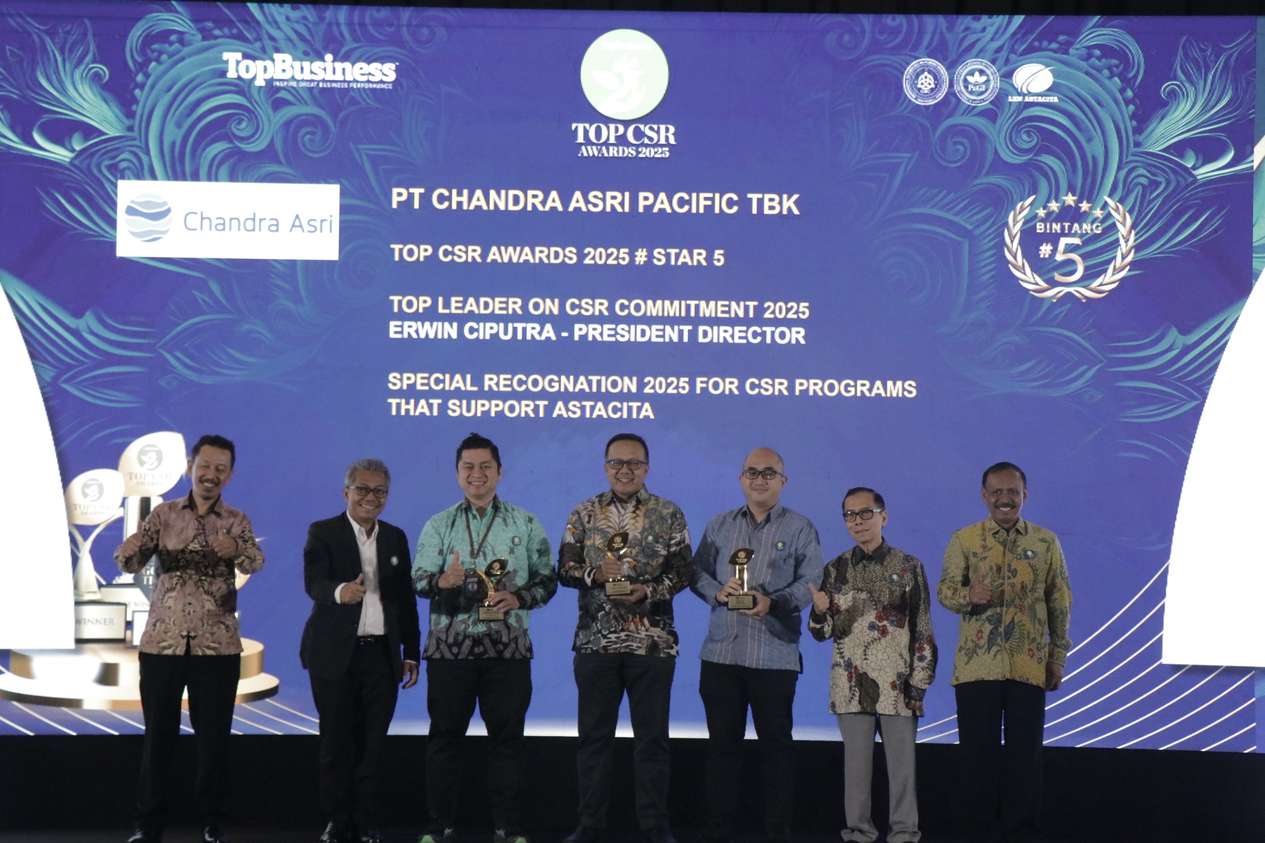 Sejumlah nama besar muncul sebagai penerima penghargaan Top CSR Awards 2025. Dok. Ist. Kedepankan Bisnis Berkelanjutan, Banyak Emiten Raih Apresiasi CSR