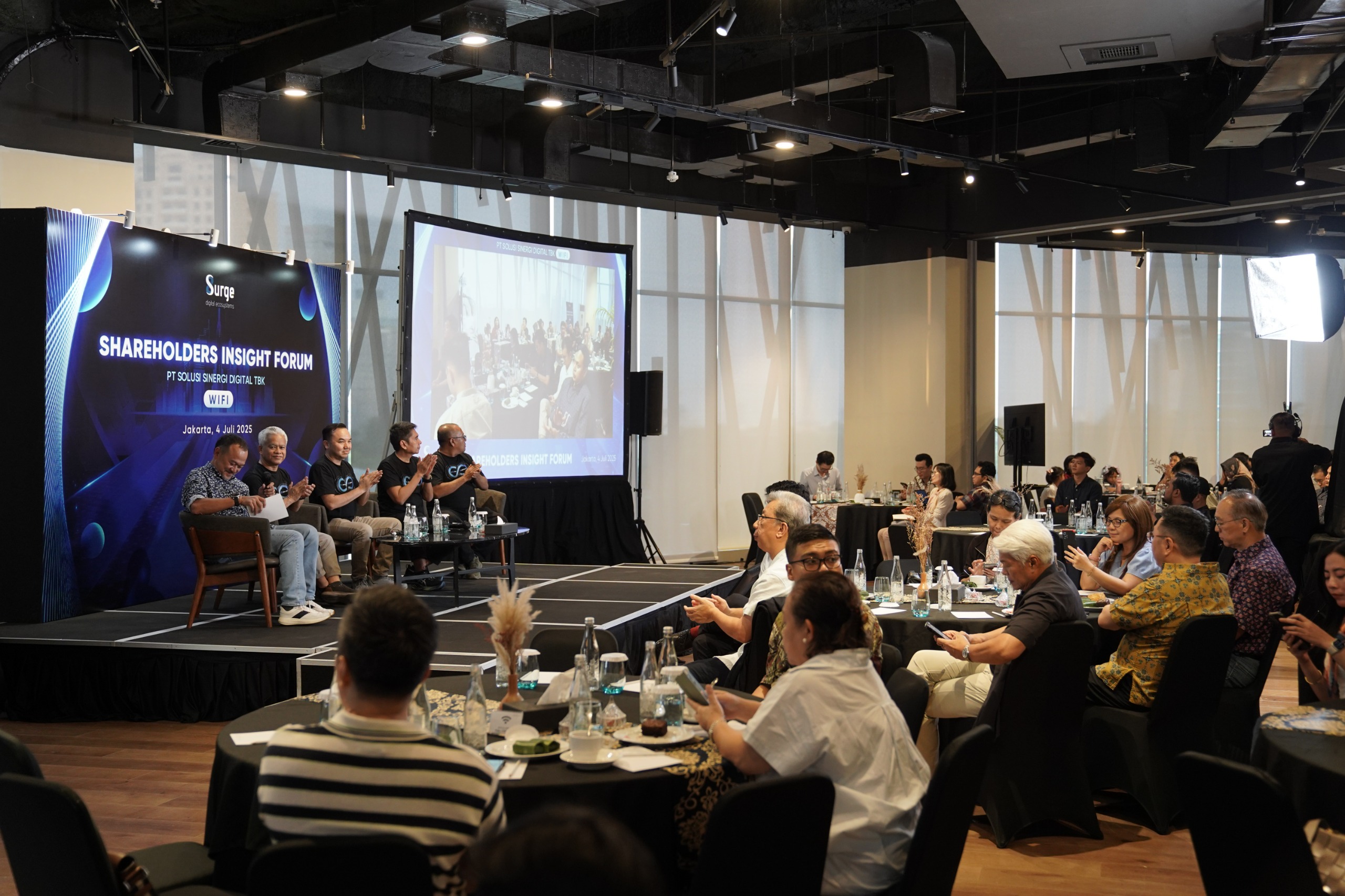 PT Solusi Sinergi digital Tbk (WIFI) mengadakan shareholder gathering bertemu dengan para investornya membahas right issue dan prospek bisnis. DOK/ISTIMEWA Prospek Cerah! Right Issue Saham WIFI Bakal Sukses