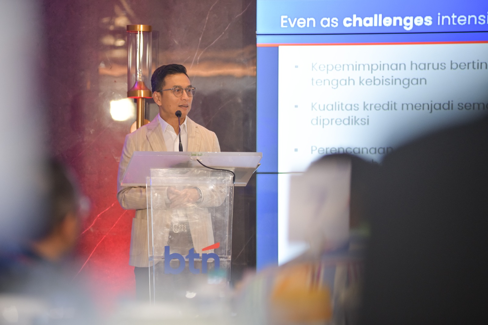 Direktur Risk Management BTN Setiyo Wibowo kala menjelaskan komitmen perseroan dalam mewujudkan net zero emissions. FOTO - ISTIMEWA Dukung Asta Cita Net Zero Emissions, BTN Masuk Partnership CAF