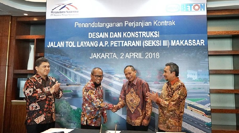 WIKA Beton Tandatangani Kontrak Jalan Tol Layang 4,3 Kilometer di Makassar