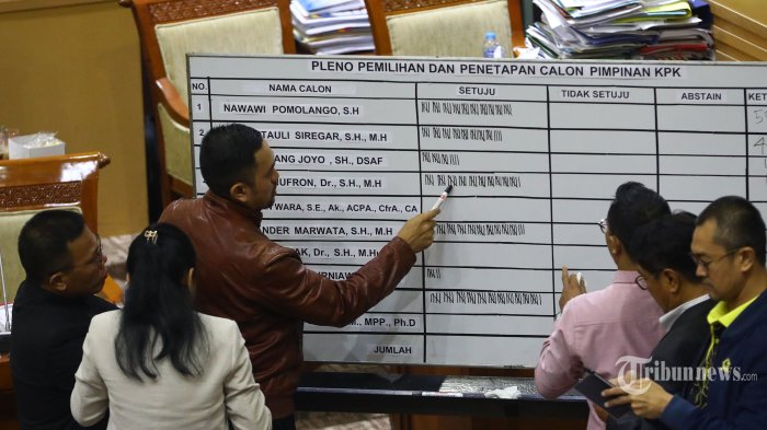 Tepuk Tangan Menggemuruh Begitu Firli Bahuri Dinyatakan Terpilih sebagai Ketua KPK