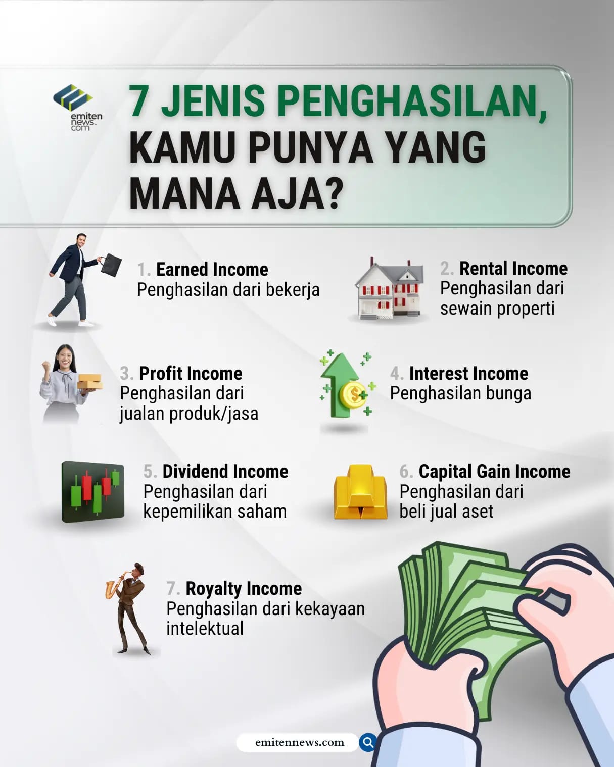 7 Jenis Penghasilan, Kamu Punya Yang Mana Aja?