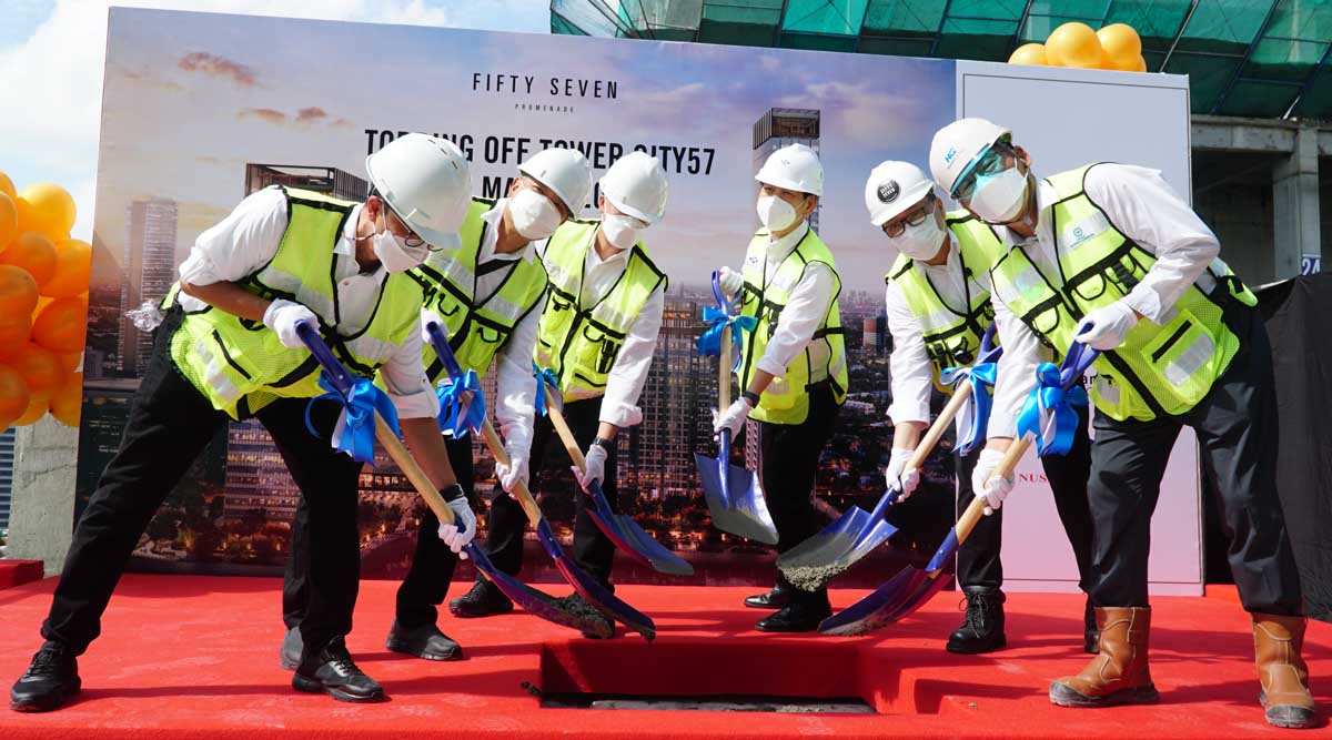 Intiland Gelar Topping Off Tower City57 Apartemen Fifty Seven Promenade